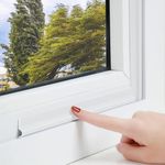 Window Draft Excluder, T Shape 12M/472 Inch Warm White Self-Adhesive Draught Excluder for Windows, Window Insulation Soundproof Seal Strip for Window and Door