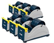 Excell Triple Premium Extra Wide Metal Multi-Rolls Desktop Tape Dispenser, ET-13371, 3 inch Wide, 3 inch Core, Pack of 6