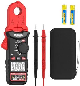 KAIWEETS Digital Clamp Meter with Round Jaw, Automotive Multimeter, NCV, 2000 Counts, Amp Voltmeter, Accuratly Measure AC/DC Current & Volatge, Resistance, Diode, Capacitance, Continuity, Frequency