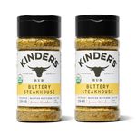 Kinder's Organic Buttery Steakhouse Rub, Premium Quality Seasoning, MSG Free, USDA Certified Organic, 3 oz (2 Pack)