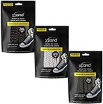 Xpand No Tie Shoelaces System with Elastic Laces - One Size Fits All Adult and Kids Shoes (Pack of 3) (Black Reflective - White Reflective - Gray Reflective)