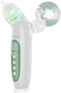 Momcozy BreezyClear™ 2-in-1 Electric Nasal Aspirator for Baby with Spray, 65kPa Hospital-Grade Suction, 4 Adjustable Levels, Quiet & Portable Nose Cleaner with Soothing Light & Music