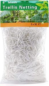 KAHEIGN 1.67m x 10m Red De Jardín Red De Enrejado De Poliéster Red De Soporte De Guisantes De Plantas para Plantas De Frijoles Trepadores De Flores (Blanco)