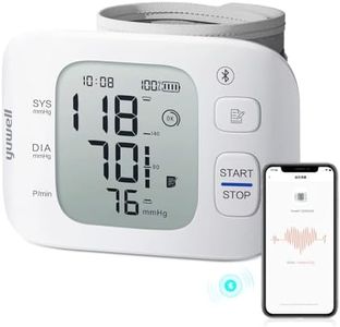 yuwell Intelligentes Wiederaufladbares Handgelenk-Blutdruckmessgerät für den Heimgebrauch, große Blutdruckmanschette, Blutdruckgerät mit Unregelmäßigem Herzschlag und Sprachfunktion(YE8800AR)