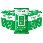 Clinell Universal Cleaning and Disinfecting Wipes for Home - Pack of 16 - 70 XL Wipes per Pack (1120 Wipes) - with Moisture Lock Lid - Kills 99.99% of Germs, Antimicrobial, Quick Action