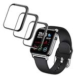 onetuo Compatible for IFOLO Smartwatch Screen Protector, Giaogor 3D Full Coverage PET Soft Screen Protector Film Compatible with Compatible for IFOLO 1.4'' Smartwatch SN87 (Black-3 Pack)