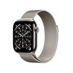 Apple Watch Series 11 GPS + Cellular 42mm Smartwatch with Natural Titanium Case with Natural Milanese Loop. Sleep Score, Fitness Tracker, Health Monitoring, Always-On Display, Water Resistant