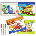 NANHONG 3 Pack Reusable Water Colouring Books for Children, Water Painting Books for Kids Water Book, Magic Colouring Book Travel Toys, Kids Book for 2 3 4 5 6 Year Old Boys Girls Gifts