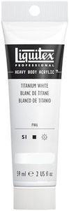 LIQUITEX Professional Heavy Body Acrylic Paint 59 ml Tube, Titanium White (432) (Series 1) (Pack of 1)