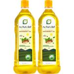 Naturalist 2L Cold Pressed Groundnut/Peanut Oil for Cooking (Chekku/Ghani/Virgin Oil) | Unrefined | 100% Natural | Chemical-Free | Edible Oil- Pack of 2 (1 Litre each)