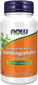 Now Foods, Ashwagandha, Extrait de Racine, 450 mg, 90 Capsules végétaliennes, Testé en Laboratoire, Végétal, Sans Gluten, Sans Soja