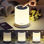 Homecube Bedside Lamp with Bluetooth Speaker, Smart Portable Touch Lamp Mood Night Light, Christmas Valentine Birthday Gifts for Women Men Teenage Girls Boys Kids (White)