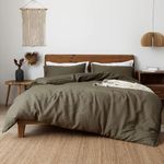 XZ XIFA Olive Green Linen Duvet Cov