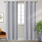 BGment Blackout Curtains - Grommet Thermal Insulated Room Darkening Bedroom and Living Room Curtain, 2 Panels of 42 x 84 Inch, Light Grey