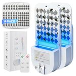 Fruit Fly Traps for Indoors, Plug-in Fly Trap Indoor with Bug Light, 6-Color & RGB Night Light, Flying Insect Trap Gnat Moths Traps for House Indoor Home (2 Devices + 14 Glue Cards)