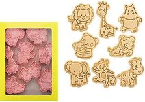 8pcs 3D Easter Cookie Cutter Set, Cookie Mold,Cute Cartoon Shapes Cookie Cutter (Forest animals)