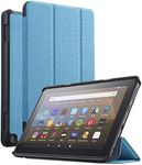 Poetic Slimline Case Designed for All-New Kindle Fire HD 8 and Fire HD 8 Plus Tablet (10th Gen, 2020), Premium Slim-Fit Trifold Stand Folio Cover, Auto Sleep/Wake, Magnetic Closure, Blue