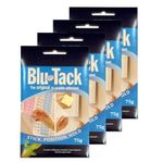 Lucky Blu Tack, Multipurpose Reusable Adhesive, Clean, Safe & Easy to Use, Non-Toxic, Handy (75g, 4)