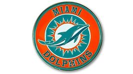 Miami Dolphins NFL Metal 3D Team Emblem by FANMATS – All Weather Decal for Indoor/Outdoor Use - Easy Peel & Stick Installation on Vehicle, Cooler, Locker, Tool Chest – Unique Gift for Football Fan