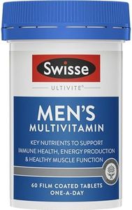 Swisse Ultivite Men's Multivitamin - with Zinc, Vitamin D3, Selenium & B Vitamins to Support General Male Health - 60 Tablets