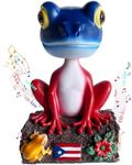 UKENEM Puerto Rico Coqui Bobblehead Music Box, Boricua Frog Bobbleheads Figures, Puerto Rican Collectibles Musical Figure, Puerto Rico Souvenirs, Boricua Themed Coqui Bobble Head, Taino Coqui Symbol