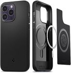 Spigen Mag Armor MagFit Case for iPhone 14 Pro, Compatible with MagSafe Accessories - Matte Black