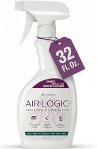 AIRLOGIC Dual-Action Odor Eliminator Spray 32 Fl Oz, Plant-Based Instant Knockdown & Enzymatic Deodorizer for Home, Neutralizes 16 Odor Sources, Bleach-Free, Fabric & Surface Safe, Lavender Lemon