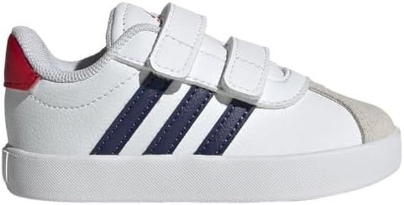 adidas Garçon Unisex Kinder VL Court 3.0 Shoes Infants Chaussures, Footwear White/Darkblue/BETSCA, 21 EU