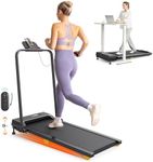 Folding Treadmill with 9% Incline, Walking Pad Foldable with Safety Handle Bar, One-Touch HIIT Mode, Walking, Jogging or Running for Home Office, No Assembly Required, Remote Control & LED Display