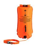 Swim Research Swim Safety Buoy & Dry Bag - Orange - The Swim Research dry bag features dual air bags - Hi Vis Orange