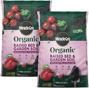 Miracle-Gro Organic Raised Bed & Garden Soil with Quick Release Natural Fertilizer, Peat Free, 1 cu. ft., 2-Pack