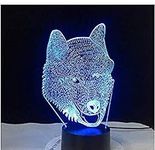 Optical Illusion Night Lights 3D Led Husky Dog Led Lamp with 7 Colors Magic Panel 3D Led Light Dropshipping