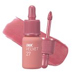 Peripera Ink the Velvet Lip Tint | High Pigment Color, Longwear, Weightless, Not Animal Tested, Gluten-Free, Paraben-Free (027 Strawberry Nude)