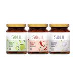 ADF Soul Mango Pickle Combo Made In Olive Oil Pack Of 3 (Mango Pickle 275 Gm + Red Chilly Pickle 265 Gm + Garlic Pickle 275 Gm)