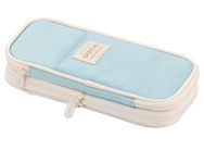 Large Pencil Case, OLIYuMi Pencil Pouch Pencil Bag Storage Box Stationery Organizer Makeup Bag with Zipper Closure for Students Boys and Girls (Macaron Light Blue)