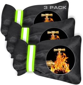 Outdoor Faucet Covers for Winter Freeze Protection - 3 Pack, Thickened Insulated Pipe Covers for Outside, Reusable Waterproof Spigot Covers, 7.7" H x 5.9" W, Black（Reflective)