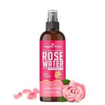 Organic Netra Rose Water with Vitamin C | Exfoliates the Skin and Controls Oil | Excellent for Clearing Away Makeup & Dirt from Pores| Mist Spray for All Skin Type | Paraben and Alcohol Free -200ml