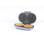 Giles & Posner Double Heart Waffle Maker - 34cm Aluminium Non-Stick Plates, PFAS-Free Coating, Adjustable Temperature Dial, Power/Ready Indicator Lights, 1400 W, Purple, Sorbet Collection