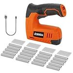 Cordless Staple Gun, 2in1 Electric Stapler & Nailer, Rechargeable Stapler/Tacker, with 2000pcs 10mm Nails and 2000pcs 10mm Staples [Small, Lightweight, Compact]