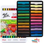 MONT MARTE Soft Pastels in Tin Box Signature 24pc, 24 Assorted Colours, Vibrant Pastel Sticks, Great Blending, Comes in Storage Case, Ideal For Art, Craft, Colouring and Sketching