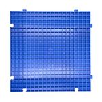 Stained Glass Cutting Mat, Solid Bottom Plastic Grid, Stained Glass Tools and Supplies, Blue, 1 Pack