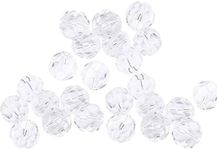 BIHRTC Pack of 300 Rondelle Faceted Crystal Glass Spacer Loose Beads for Jewelry Making Findings (8mm, Clear)