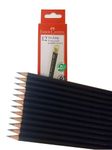 Faber-Castell Wooden Tri-Grip Exam Grade Graphite 2B Pencils, Smooth and Dark Pre-sharpened Wood Pencils - Box of 12