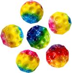 HOMQYTE High Elasticity Ball, Super High Bouncing Foam Balls for Adults Improve Hand-Eye Coordination Sports Training (6P, Colorful)