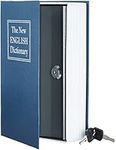 Amazon Basics Book Safe, Key Lock, Blue