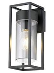 Outdoor Exterior Modern Garden Wall Light Lantern Clear Diffuser LED Compatible Includes 4w Bulb ZLC079K