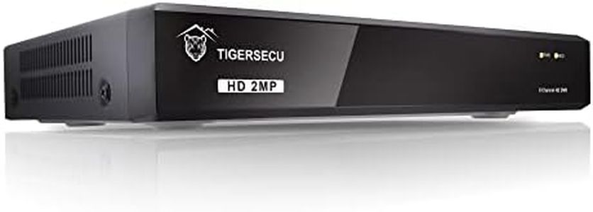 TIGERSECU Super HD 1080P 8-Channel Hybrid 5-in-1 DVR Security Recorder Without Hard Drive, for 2MP(30fps) and for up to 5MP(12.5fps) TVI/AHD/CVI/Analog and IP Cameras (Cameras Not Included)