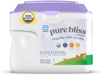 Pure Bliss by Similac Organic with A2 Milk Infant Formula, Easy to Digest, USDA-Certified Organic, Powder, 20.6-oz Tub