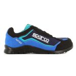 Sparco Unisex Adults Teamwork Scarpa Antinfortunistica Da Lavoro-Bassa PER Uomo E Donna-Nitro-S3 SRC Fire and Safety Boot, Nero/BLU, 10.5 UK