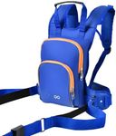 UTEBIT Ski & Snowboard Training Vest, Adjustable Anti-Slip Ski Harness with 106in Shock-Absorbing Leash, Ski Tuning Equipment with 20L Large Capacity Backpack, Durable Nylon Safety Trainer, Blue